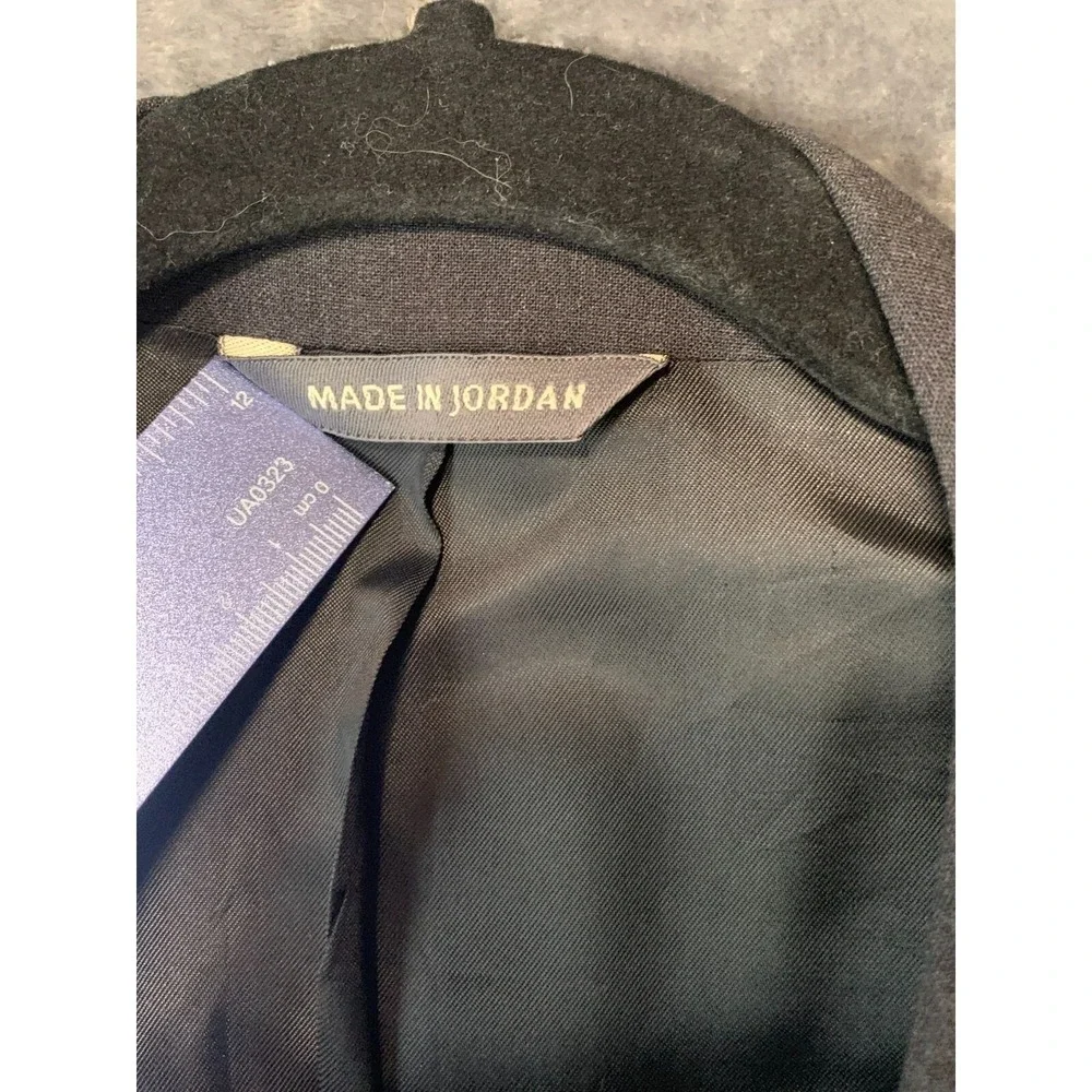 Eddie Bauer Vtg Blazer Mens 42 Regular Two-Button Charcoal Grey Business Flaw